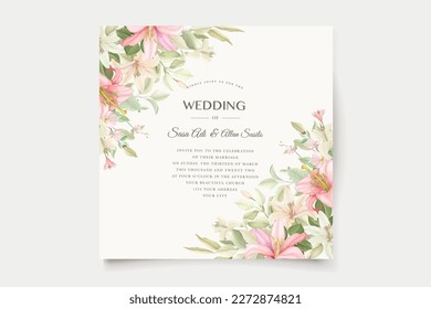 hand drawn floral ornament invitation card set