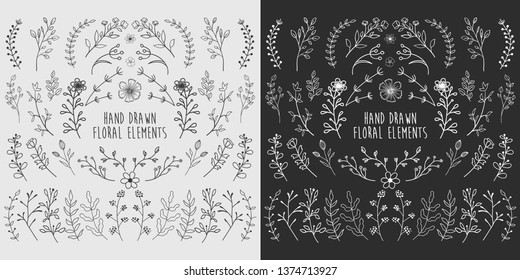 Hand Drawn Floral Ornaments