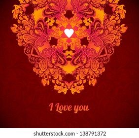 Hand Drawn floral ornaments. vector background. card or invitation with abstract floral background.