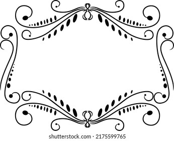 Hand drawn floral ornate frame