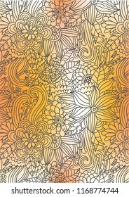 Hand drawn floral pattern