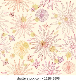 Hand drawn floral pattern