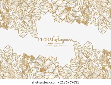 hand drawn floral pattern background