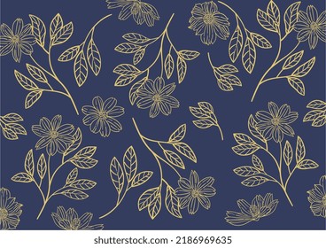 hand drawn floral pattern background