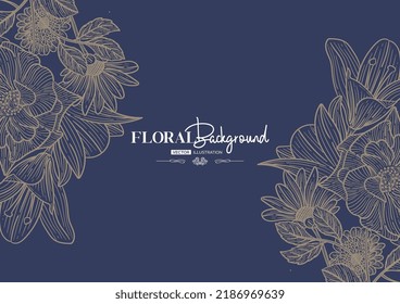fondo de patrón floral dibujado a mano