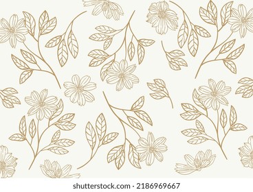 hand drawn floral pattern background