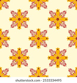 Hand drawn floral pattern color background, botanical style. for decoration, fabric, wallpaper, ornament, tiles. flower design.