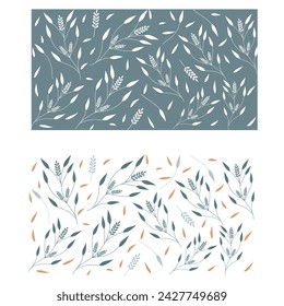 Diseño de patrón floral dibujado a mano