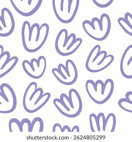 Diseño de patrón floral dibujado a mano, patrón floral abstracto sin fisuras