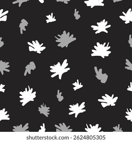 Diseño de patrón floral dibujado a mano, patrón floral abstracto sin fisuras