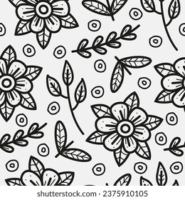 Handgezeichnetes Blumenmuster Illustration-Design