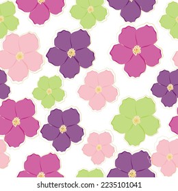 Hand drawn floral pattern illustration.Poppy garden.Abstract background.  The illustration is drawn in watercolor by hand.