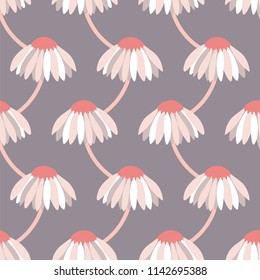 Hand drawn floral pattern in nude and soft color pallette