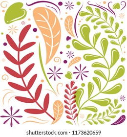 Hand drawn Floral pattern. Seamless vector texture. Elegant template for fashion prints. white background