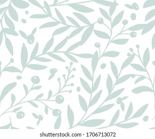 Handgezeichnetes Blumenmuster. Nahtlose Vektorillustration, Hintergrund. Elegante farbige Vorlage für Modedruck, Stoff oder Tapete.