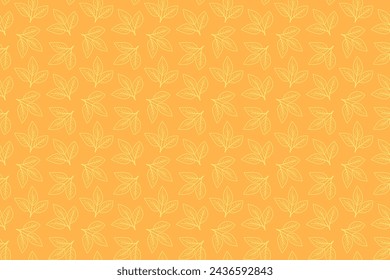 Hand drawn floral pattern vector design. Simple ornament with plant and leaf. Fabric print swatch.