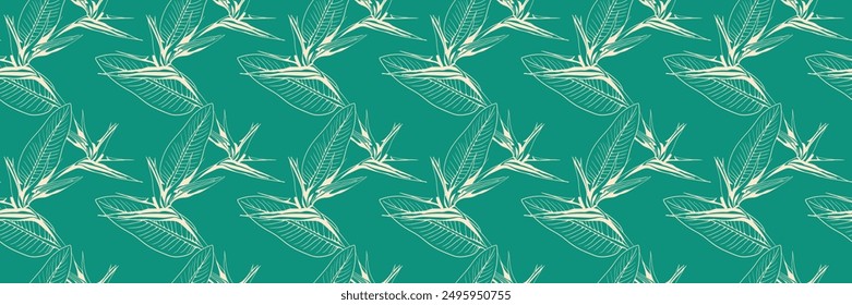 Hand drawn floral pattern vector design. Flower drawing simple ornament.