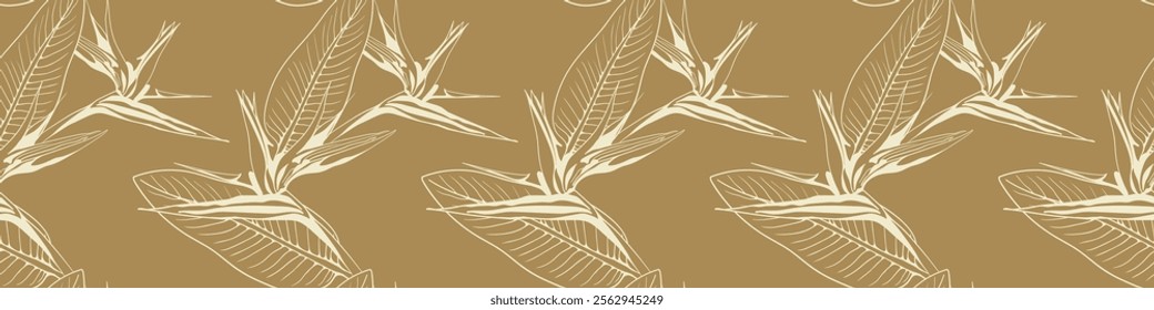 Hand drawn floral pattern vector design. Flower drawing simple ornament.