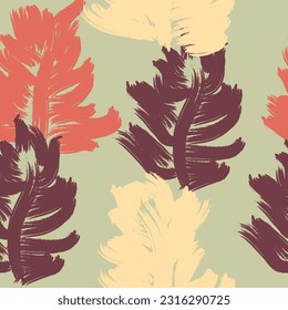 Hand drawn floral repeat pattern. seamless print textile fashion flower vector background