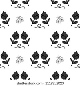 hand drawn floral seamless pattern vector