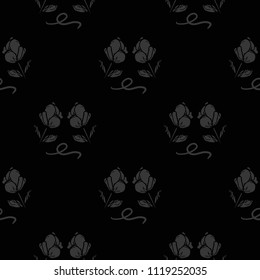 hand drawn floral seamless pattern vector