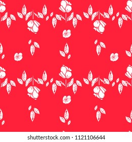 hand drawn floral seamless pattern