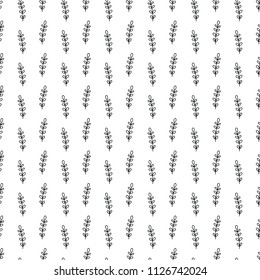 Hand drawn floral seamless pattern .Hand drawn decorative vector seamless  pattern with flower design. Cute flowers for your branding.  