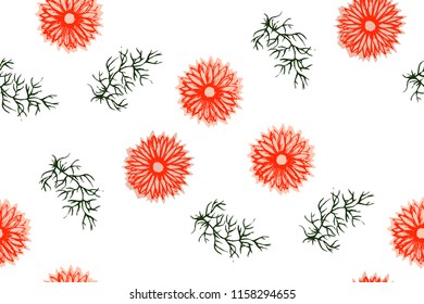 Hand drawn floral seamless pattern.