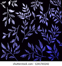 hand drawn floral  seamless pattern vector