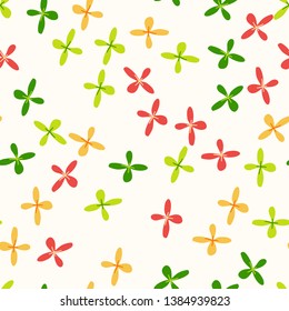 Hand drawn floral seamless pattern. Doodle background. Seamless cute illustration. Trendy textile, fabric, wrapping.