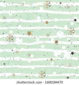 Hand Drawn Floral Seamless Pattern on white background. Vector Illustration