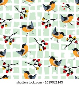 Hand Drawn Floral Seamless Pattern on subtle background. Vector Illustration