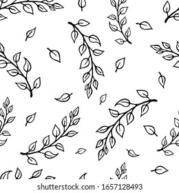 Hand drawn floral seamless pattern 