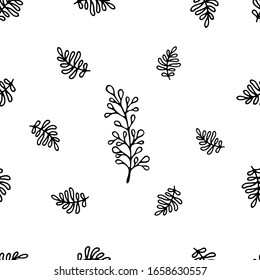 Hand drawn floral seamless pattern