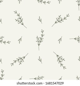 Hand drawn floral seamless pattern