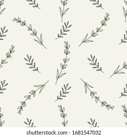 Hand drawn floral seamless pattern