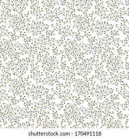 hand drawn floral seamless pattern