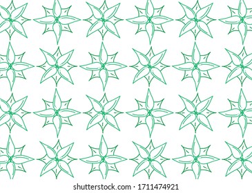 Hand Drawn Floral Seamless Pattern Background Vector