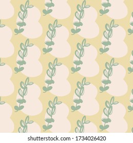 Hand drawn floral seamless pattern in pastel color. Can use for print, template, fabric, presentation, textile, banner, poster, wallpaper, background