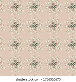Patrón sin costuras floral dibujado a mano en color pastel. Puede utilizarse para imprimir, patrones digitales, papel, plantilla, tela, presentación, textil, banner, afiche, papel tapiz, fondo