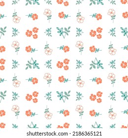 Hand drawn floral seamless pattern design vector