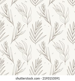 Hand drawn floral seamless pattern