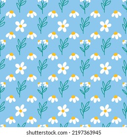 Hand drawn floral seamless pattern design vector