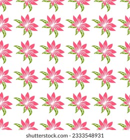 Patrón ininterrumpido de flores dibujado a mano con diseño vectorial de flores de belleza. Perfecto para impresiones textiles