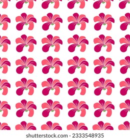 Handgezeichnetes, nahtloses Muster mit Schönheitsblumen, Vektordesign. Perfekt für Stoffdrucke
