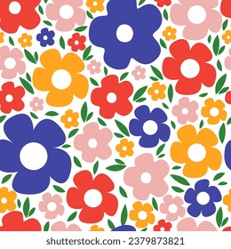 Hand drawn Floral seamless pattern. Cute designs for textile and fabric