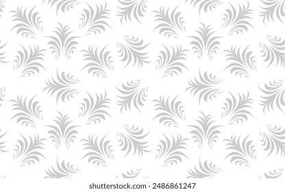 Hand drawn floral seamless pattern abstract modern silhouette gray white texture dark background wallpaper design modern trendy creative paper print