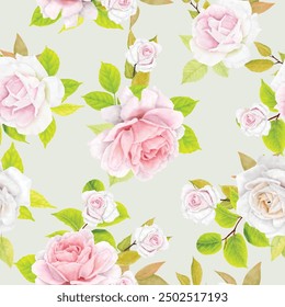 hand drawn floral seamless pattern ornament