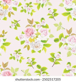 hand drawn floral seamless pattern ornament