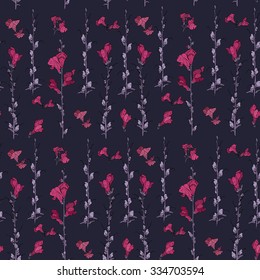 hand drawn floral seamless pattern